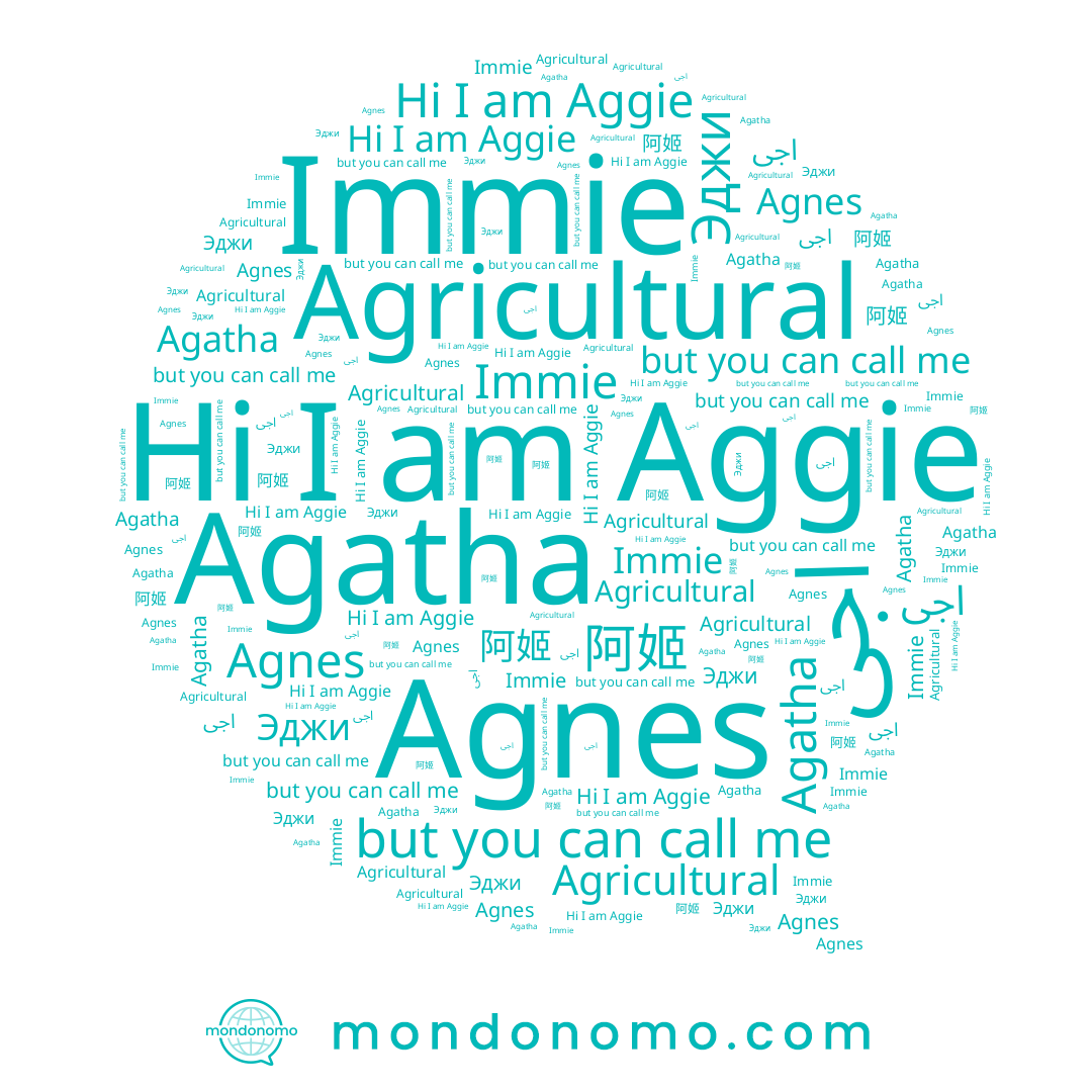 name Эджи, name Immie, name 阿姬, name Agatha, name Agnes, name Aggie