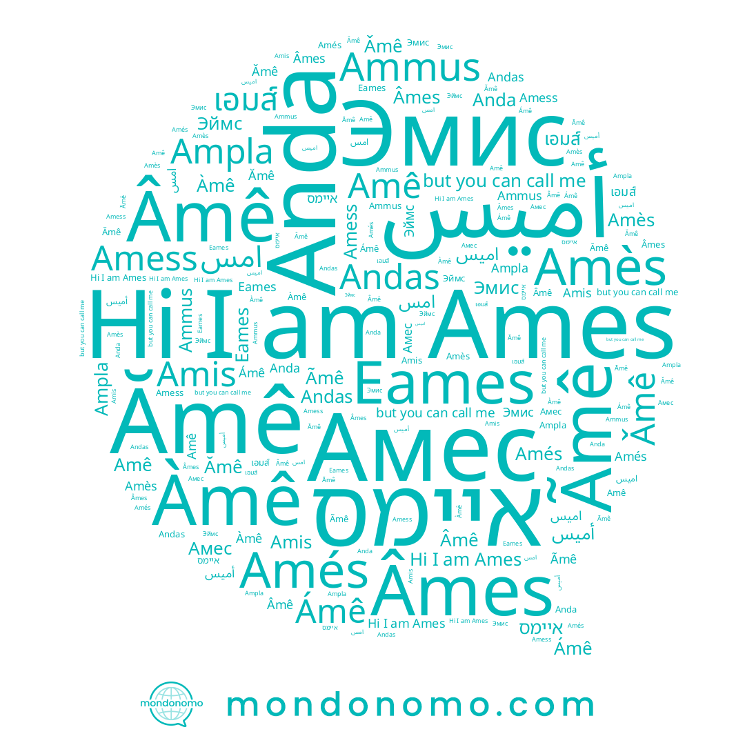 name Эймс, name Amès, name Ãmê, name Amess, name اميس, name Âmes, name Eames, name Amés, name Ămê, name Эмис, name Andas, name Амес, name Ámê, name Amê, name Àmê, name Ames, name Ǎmê, name Ammus, name Amis, name เอมส์, name Âmê, name Anda, name איימס