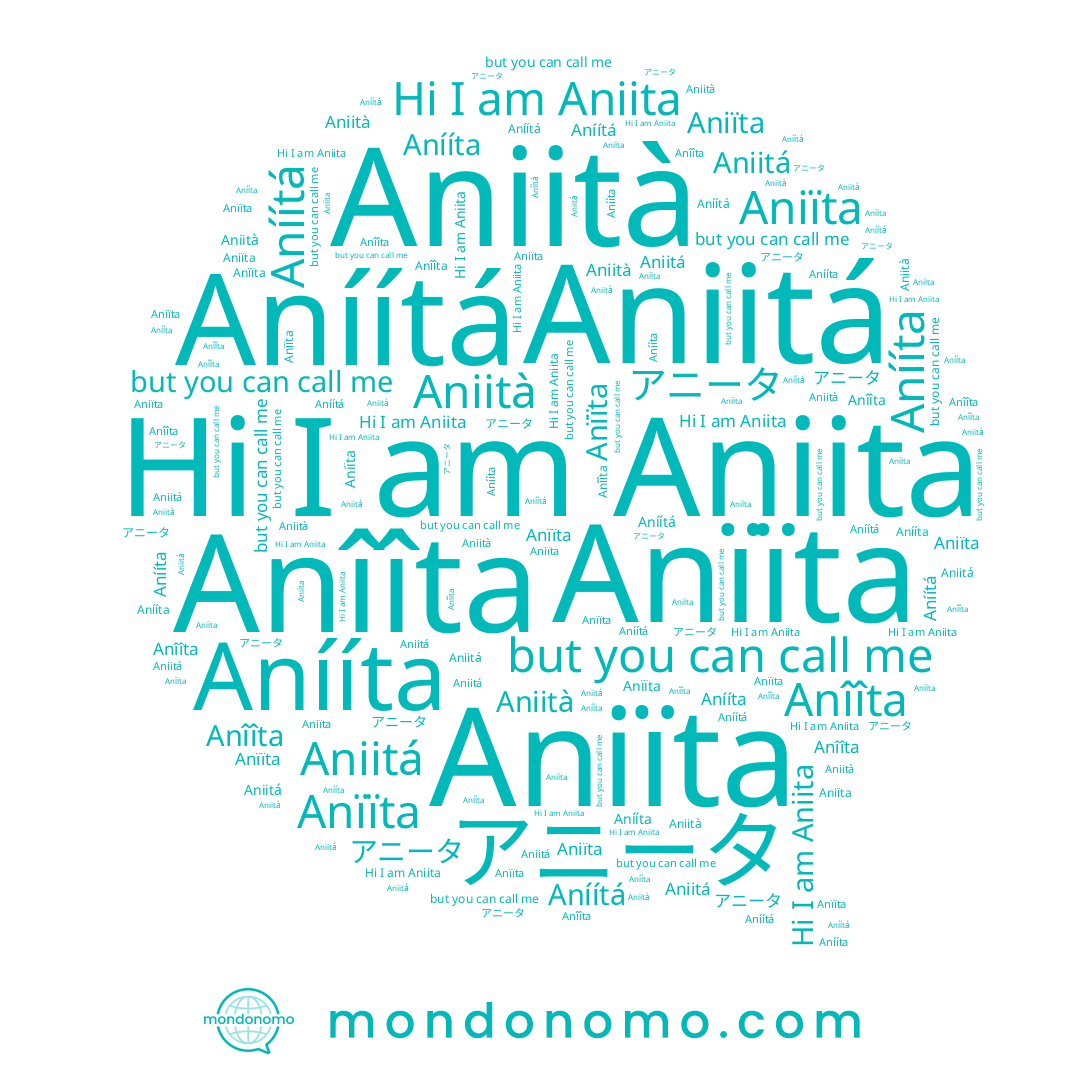 name Anííta, name Aniitá, name Aniità, name Anîîta, name Aniïta, name アニータ, name Aniita, name Anïïta, name Aníítá