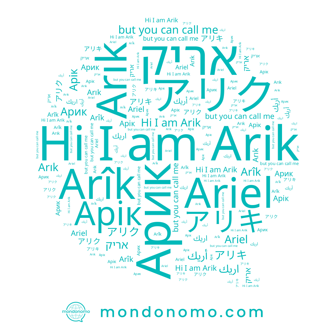 name Арік, name اريك, name Arik, name אריק, name Arık, name أريك, name Арик, name Ariel, name Arîk, name アリキ