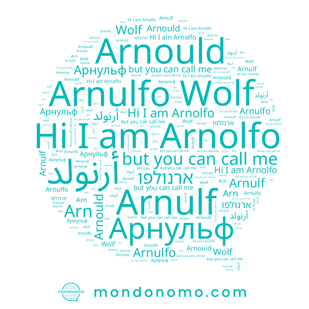 name Wolf, name Arnolfo, name ארנולפו, name أرنولد, name Arnulfo, name Arnould, name Арнульф, name Arn, name Arnulf