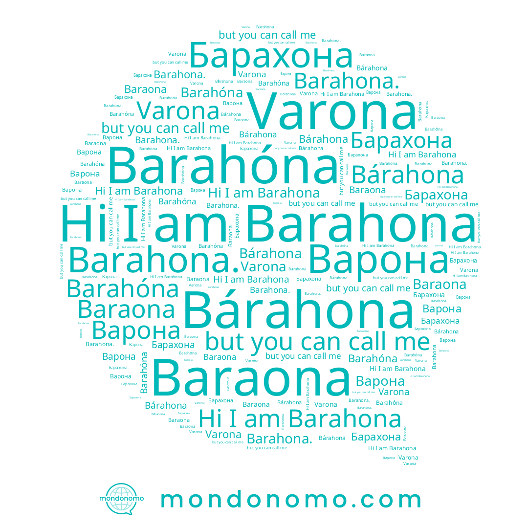 name Bárahona, name Barahona, name Barahona., name Varona, name Варона, name Барахона, name Barahóna, name Baraona