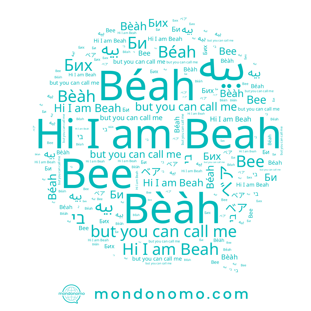 name ベア, name Béah, name Bèàh, name Bee, name Бих, name Beah, name Би, name بيه, name בי