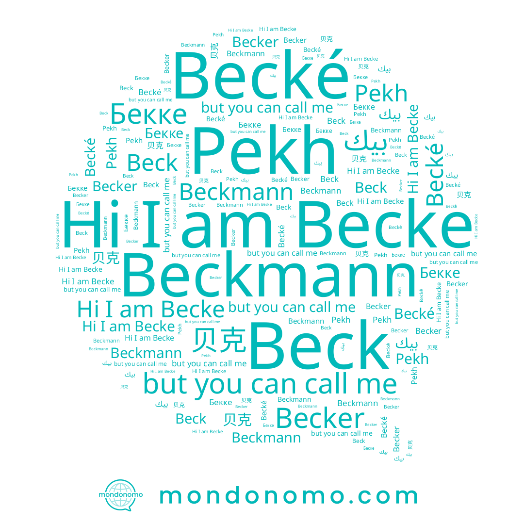 name Beck, name Beckmann, name Pekh, name Бекке, name 贝克, name بيك, name Becke, name Becker, name Becké