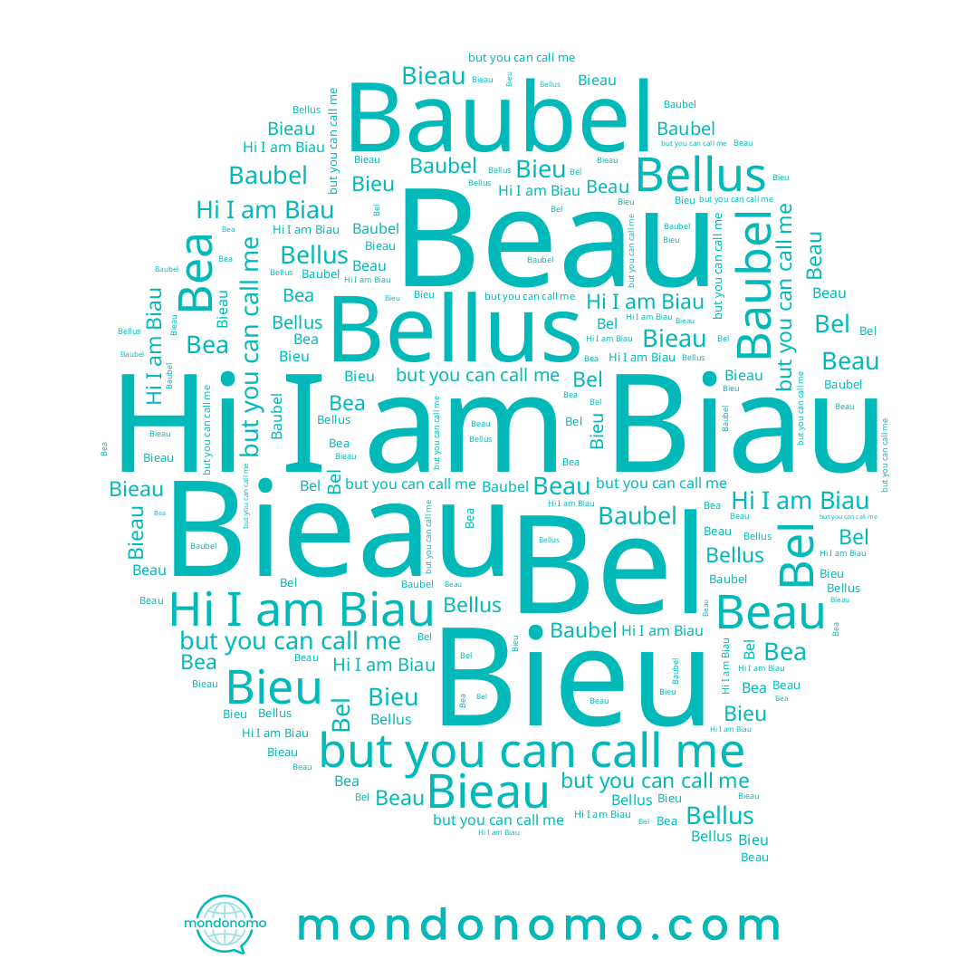 name Bieu, name Bieau, name Baubel, name Beau, name Bellus, name Biau, name Bel, name Bea