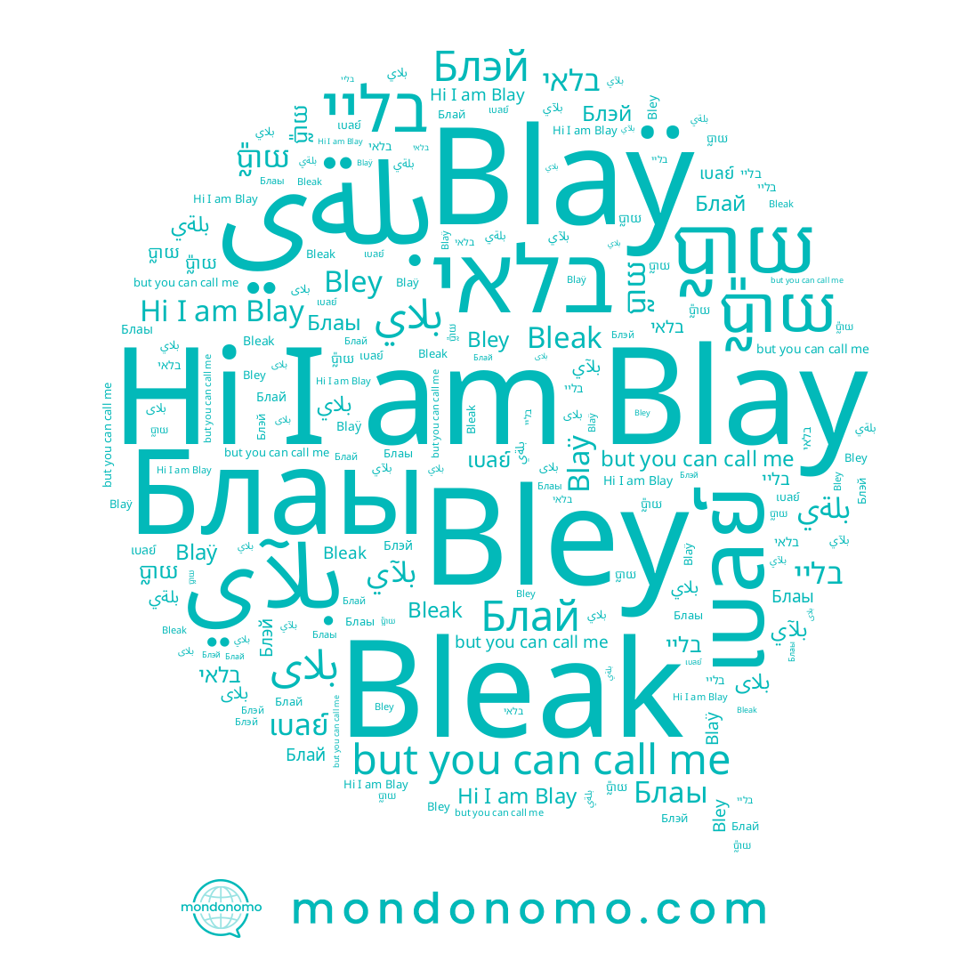 name ប្ល៉ាយ, name Bleak, name بلةي, name ប្លាយ, name بلاي, name Блаы, name เบลย์, name Блай, name Blaÿ, name Bley, name بلاى, name בלאי, name Blay, name بلآي
