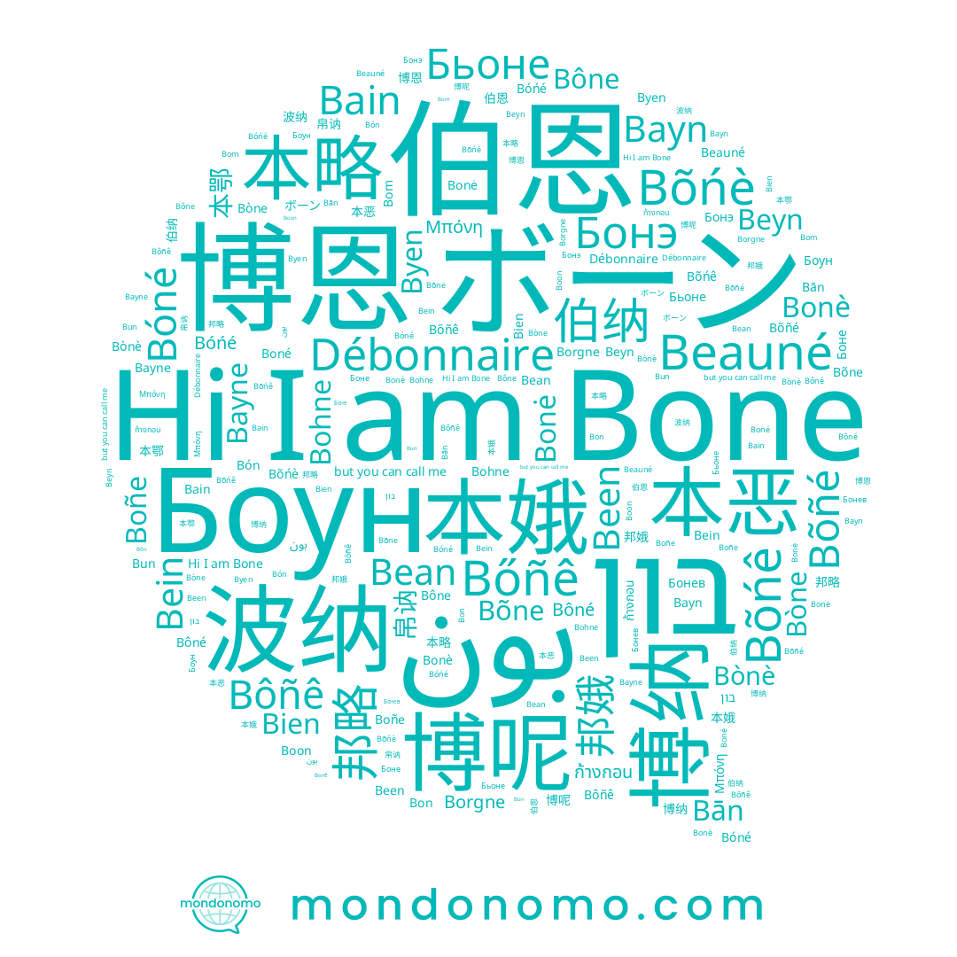 name Bonė, name Bien, name 博呢, name Bean, name 伯恩, name Bun, name Bayn, name Bonè, name Боне, name Бонэ, name Bóné, name 邦娥, name 波纳, name Bône, name Bôné, name 本恶, name Bone, name Бьоне, name Боун, name Bon, name Bõne, name Beyn, name Bohne, name 博纳, name 本略, name Bayne, name Boñe, name Boné, name Borgne, name Bom, name בון, name Bain, name Bein, name Bõńê, name 伯纳, name Μπόνη, name Bònè, name بون, name Bõñé, name 本娥, name Bóńé, name Débonnaire, name ก้างกอน, name Bôñê, name Bān, name Beauné, name 本鄂, name Bòne, name Bőñê, name 邦略, name Been, name Бонев, name 博恩, name Bõńè, name Boon, name 帛讷