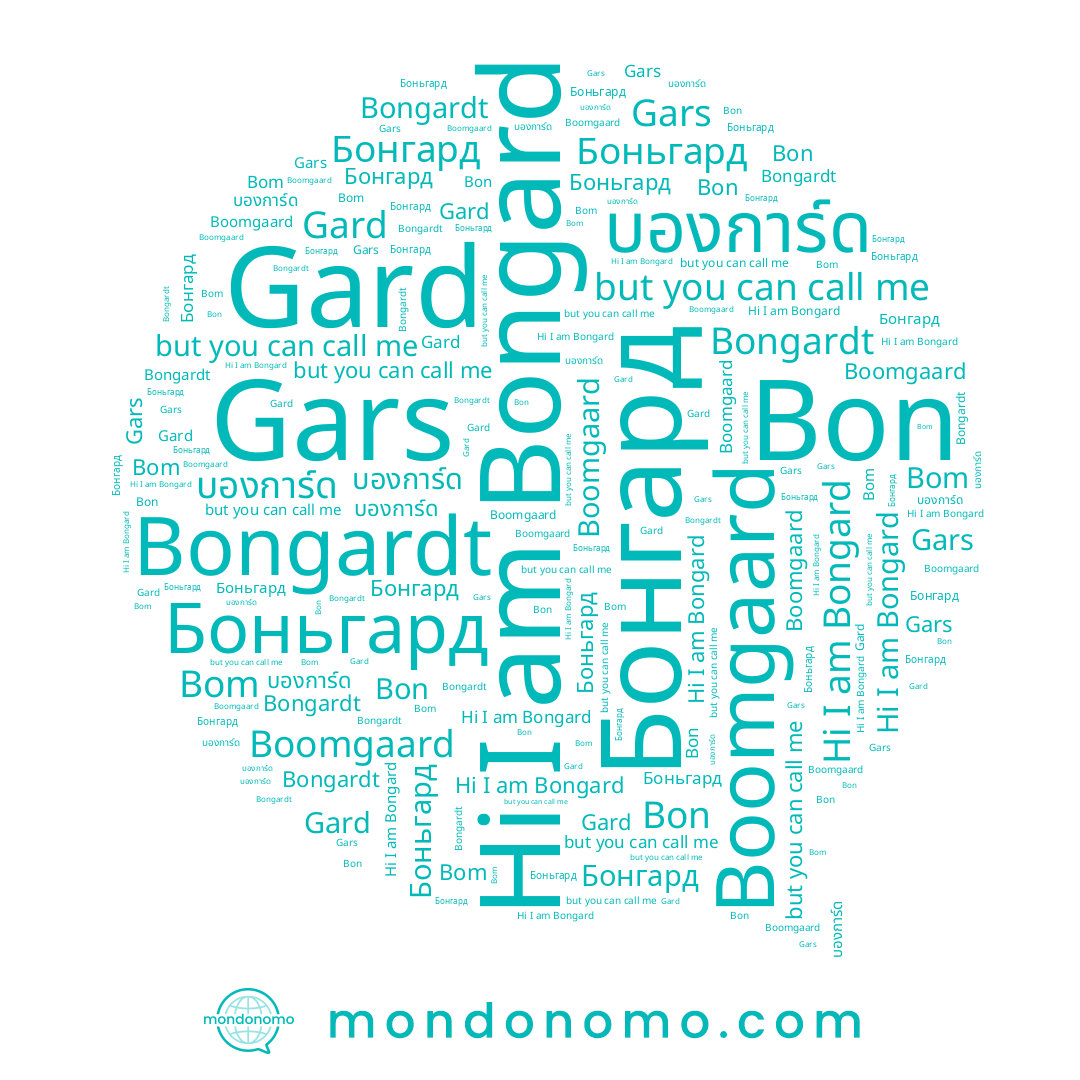 name Boomgaard, name Gard, name Бонгард, name Bongard, name Боньгард, name Bongardt, name Bom, name บองการ์ด, name Bon