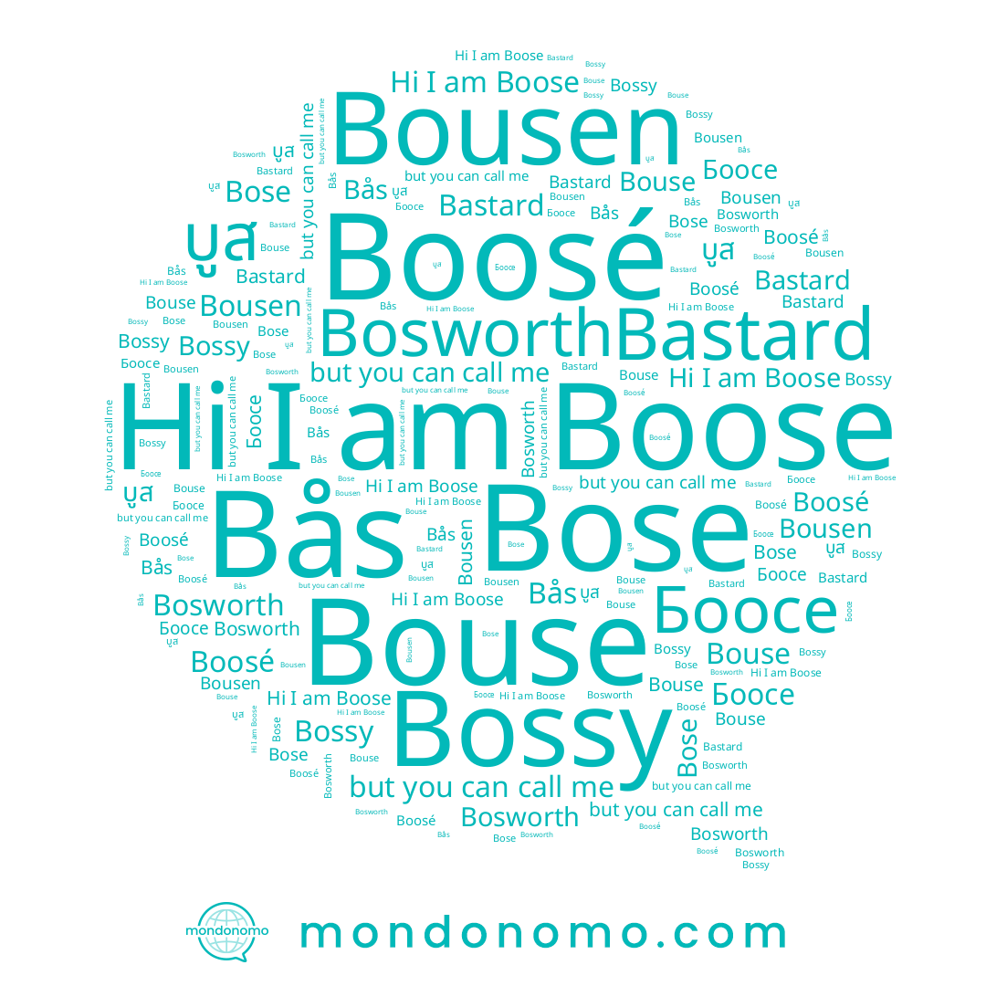 name Bouse, name Boosé, name Боосе, name Bousen, name Bås, name Bosworth, name บูส, name Bastard, name Boose, name Bose, name Bossy