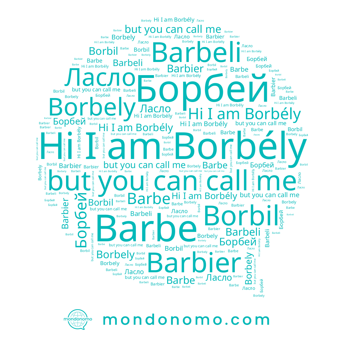 name Barbe, name Barbeli, name Barbier, name Borbely, name Borbil, name Borbély, name Ласло, name Борбей