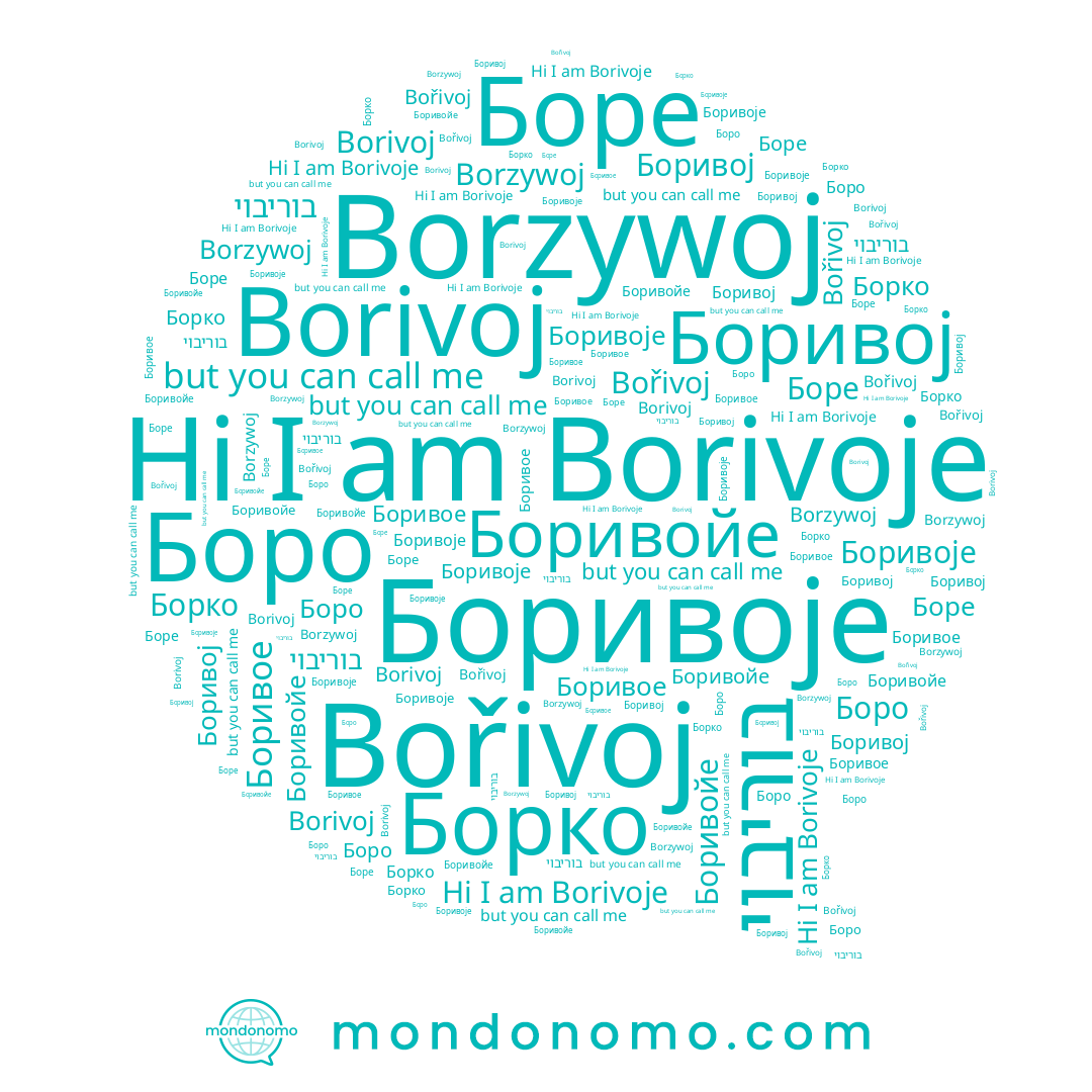 name Боривоје, name Боро, name Боре, name Borivoj, name בוריבוי, name Borzywoj, name Боривойе, name Borivoje, name Bořivoj, name Борко, name Боривој, name Боривое