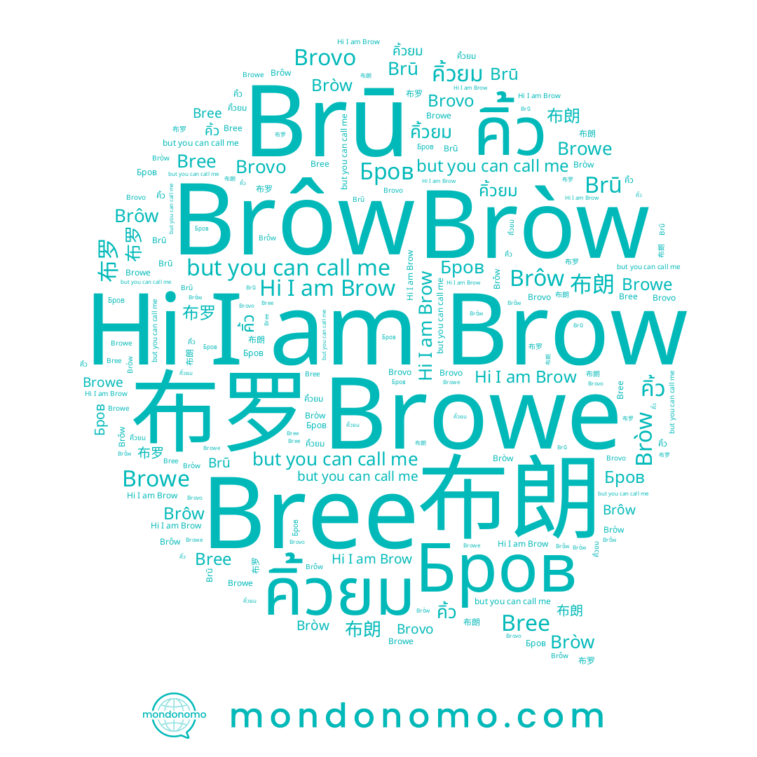 name คิ้ว, name Browe, name Brôw, name Bròw, name 布朗, name คิ้วยม, name Brū, name 布罗, name Brovo, name Bree, name Бров, name Brow