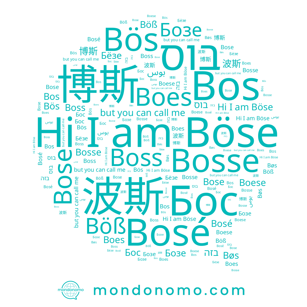 name Бос, name Boes, name Bosse, name Böß, name بوس, name 博斯, name 波斯, name בוס, name Бозе, name Bös, name Bose, name בזה, name Bos, name Boese, name Bøs, name Böse, name Бёзе, name Boss, name Bosé