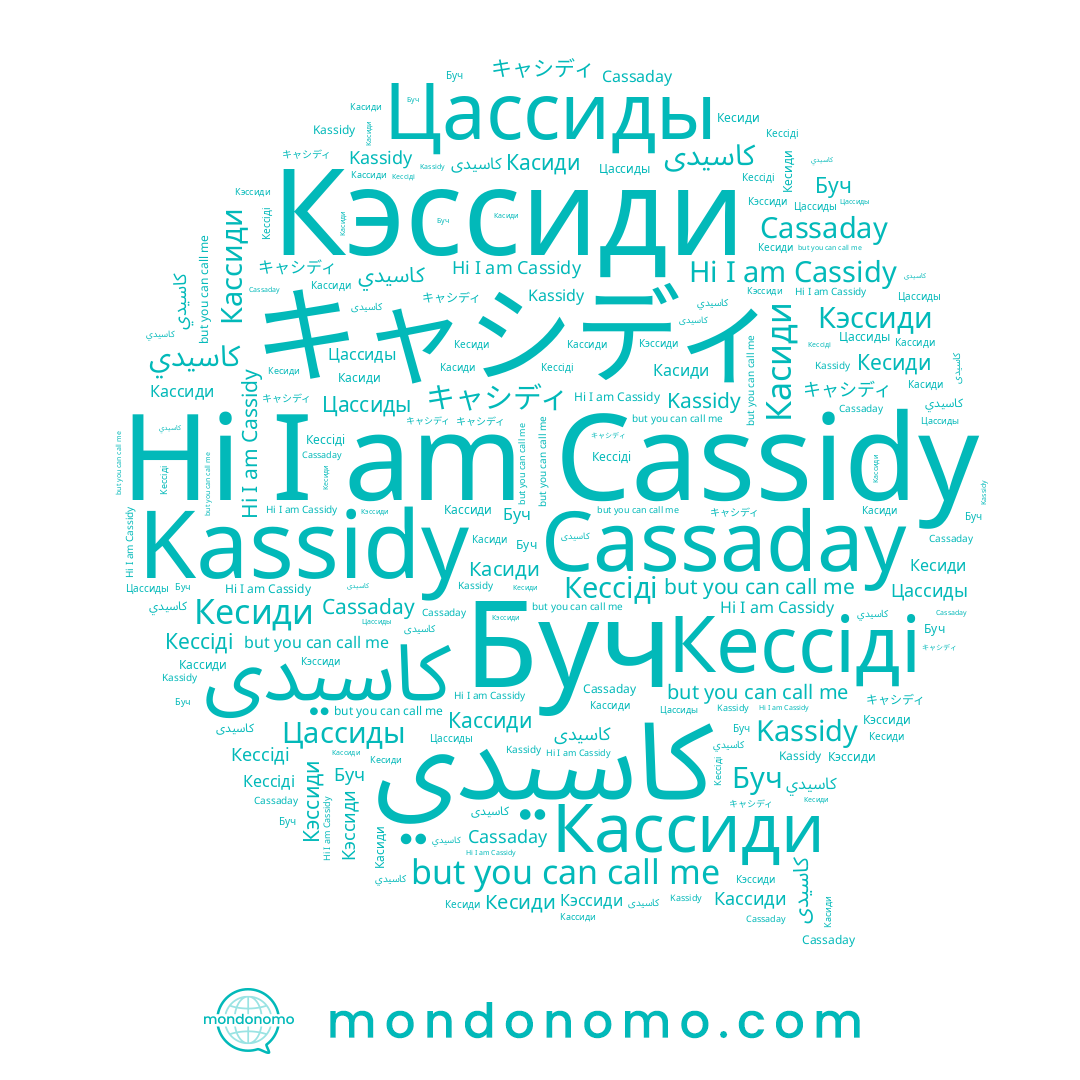 name كاسيدي, name Cassaday, name Цассиды, name Kassidy, name キャシディ, name Cassidy, name كاسيدى, name Буч, name Кесиди, name Кэссиди