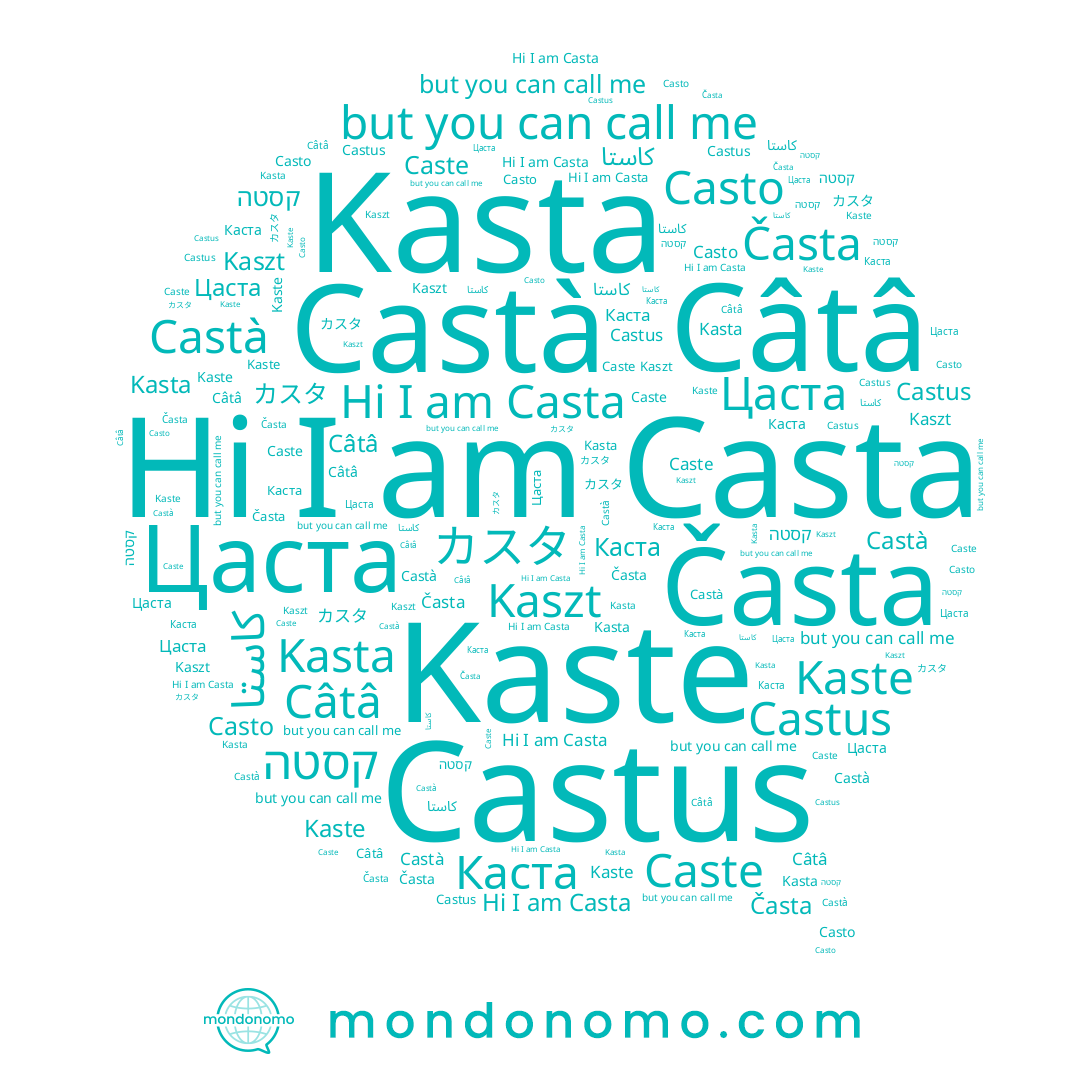 name Câtâ, name Casto, name Цаста, name كاستا, name Casta, name Castus, name Kaszt, name カスタ, name Kasta, name Castà, name Kaste, name Caste, name Časta, name קסטה