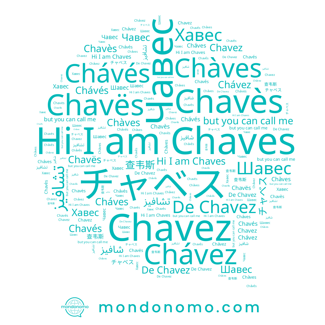 name Хавес, name Chávez, name チャベス, name شافيز, name Cháves, name Chaves, name Chavés, name Chavës, name Chàves, name Шавес, name Chavez, name Chavès, name Chávés, name Чавес, name تشافيز