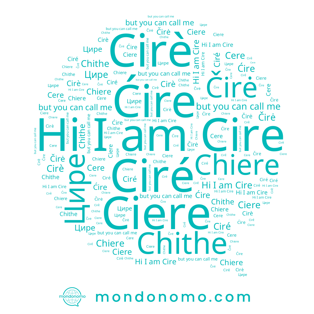 name Цире, name Cere, name Cirè, name Čirė, name Ciere, name Cire, name Chiere, name Ćire, name Chithe, name Ciré