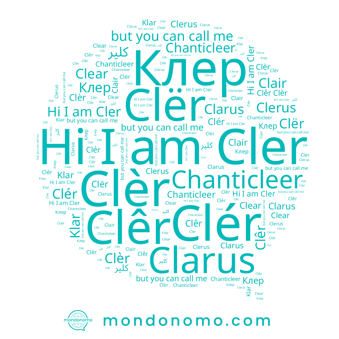 name Clér, name Clèr, name Klar, name كلير, name Clear, name Clêr, name Clerus, name Clair, name Клер, name Clër, name Cler