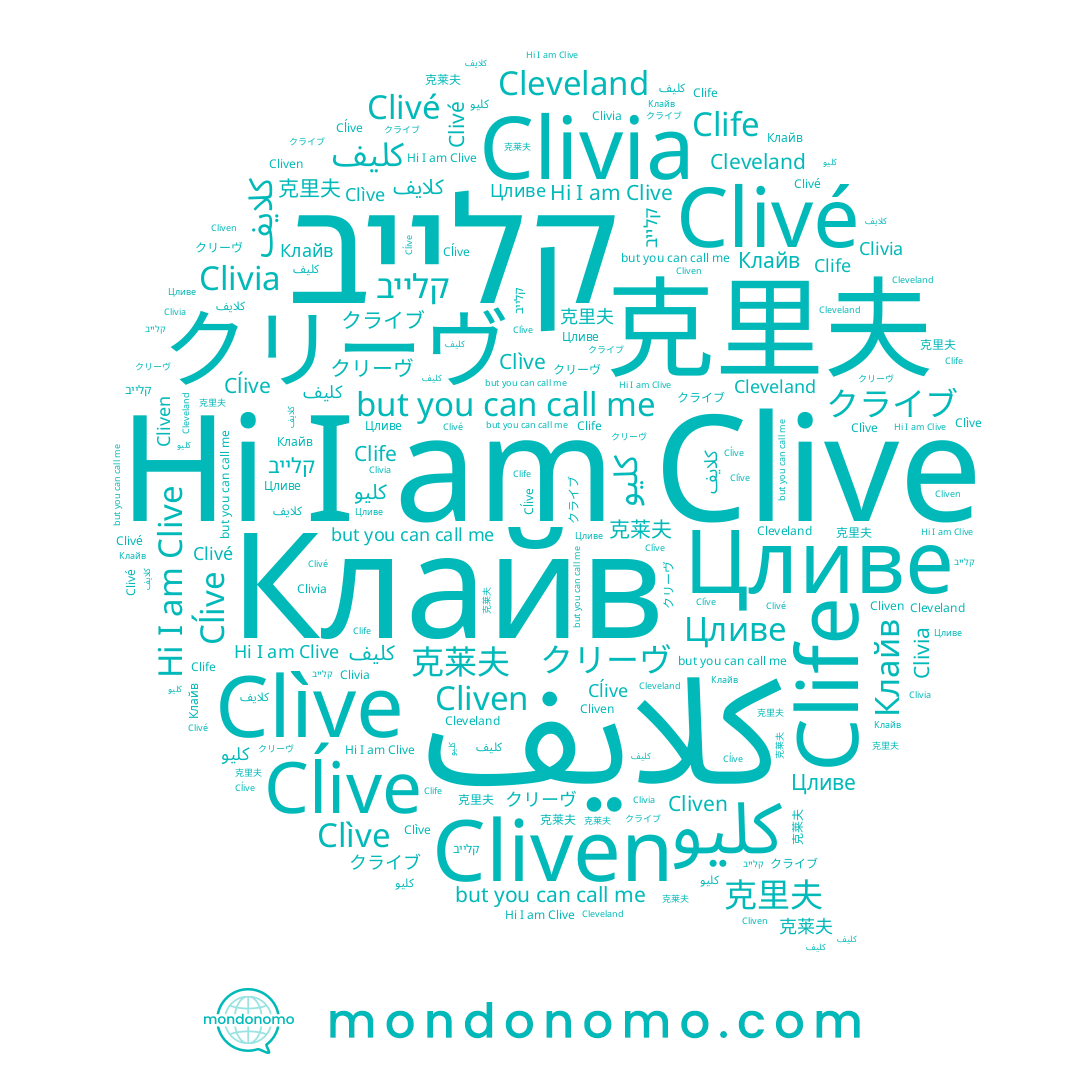 name 克里夫, name クリーヴ, name Clife, name كليف, name Clive, name Clivé, name Клайв, name Cliven, name Clivia, name קלייב, name Cĺive, name Clìve, name Цливе, name 克莱夫, name クライブ, name Cleveland, name کلیو
