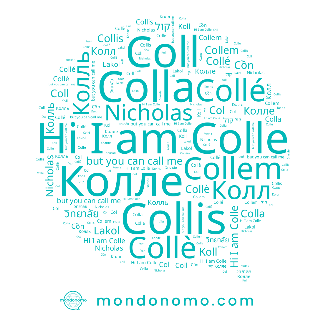 name Колле, name Колл, name Lakol, name Nicholas, name Колль, name วิทยาลัย, name Coll, name Colla, name קול, name Collem, name Collè, name Colle, name Col, name Collis, name Collé, name Koll