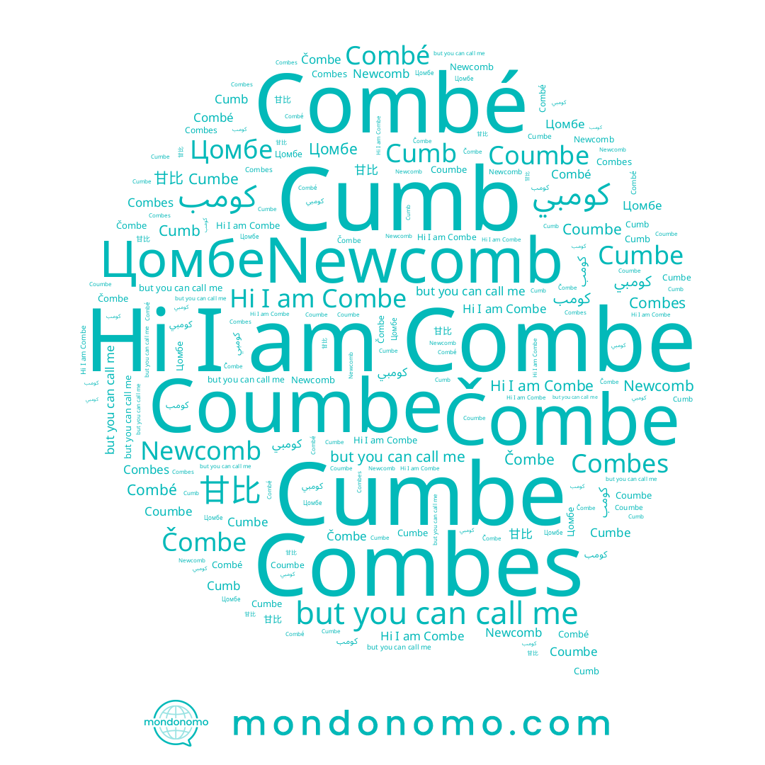 name Cumbe, name Combes, name Цомбе, name Newcomb, name Coumbe, name Combe, name Čombe, name Combé