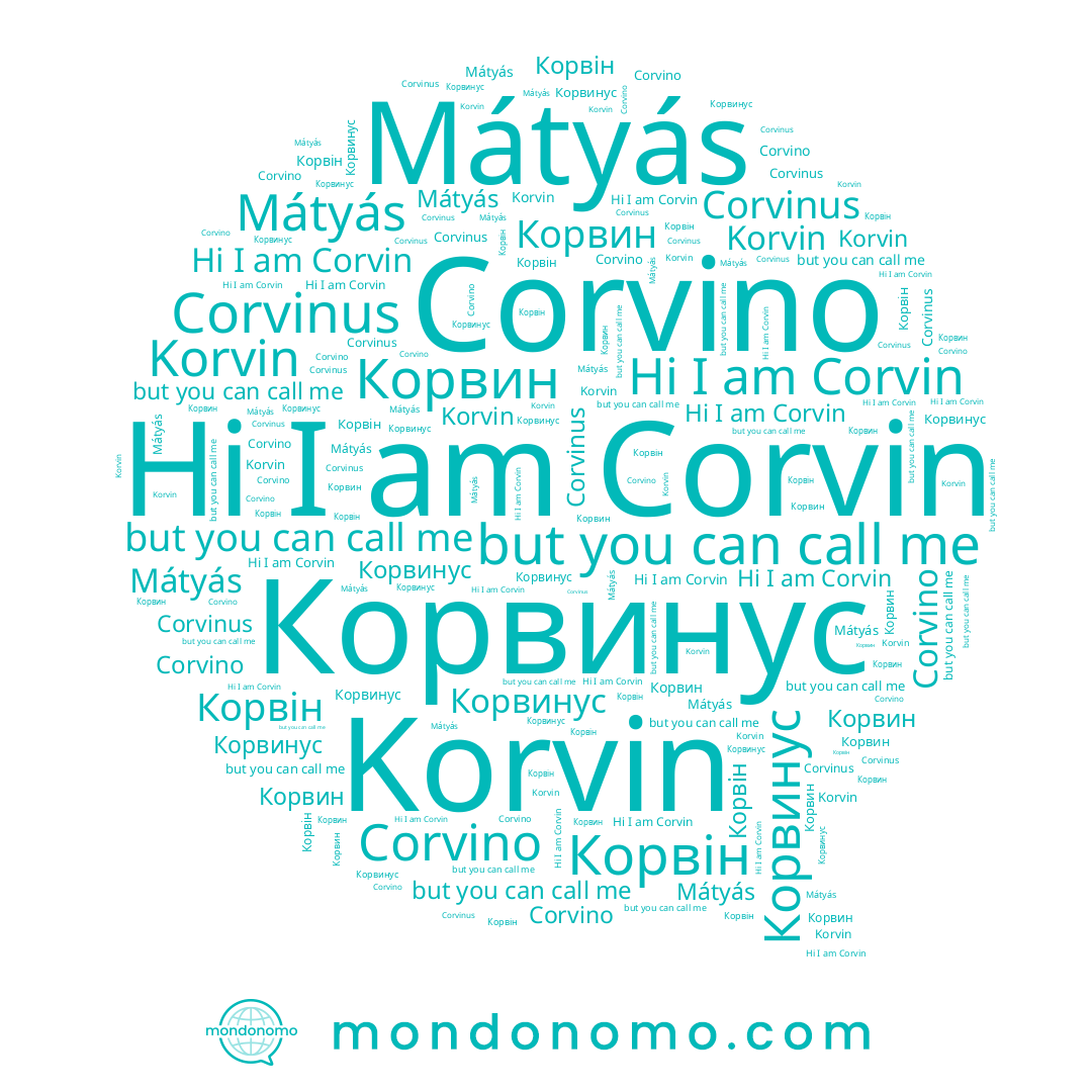 name Корвин, name Mátyás, name Korvin, name Корвинус, name Корвін, name Corvin, name Corvino, name Corvinus