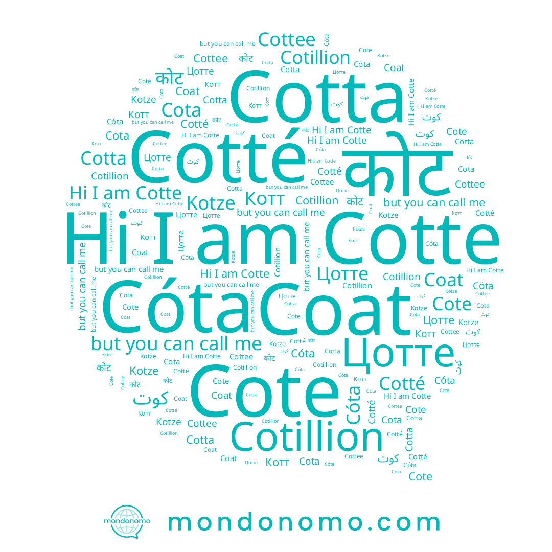 name Kotze, name Cota, name Cotte, name Cóta, name Coat, name कोट, name Cote, name Котт, name Cotté, name Цотте, name Cottee, name Cotta