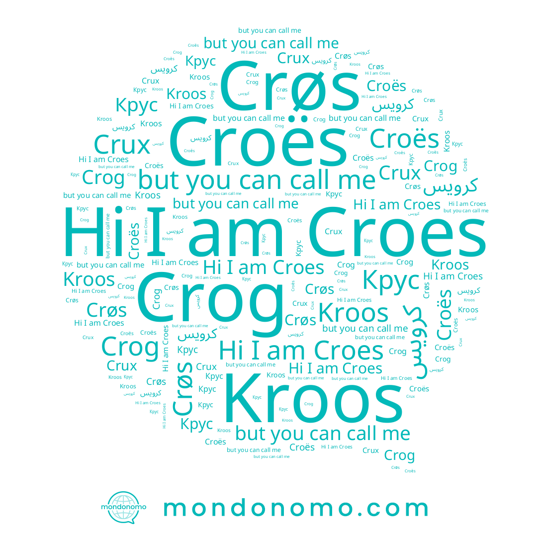 name Crøs, name Kroos, name Crux, name Croes, name Croës, name Crog, name Крус