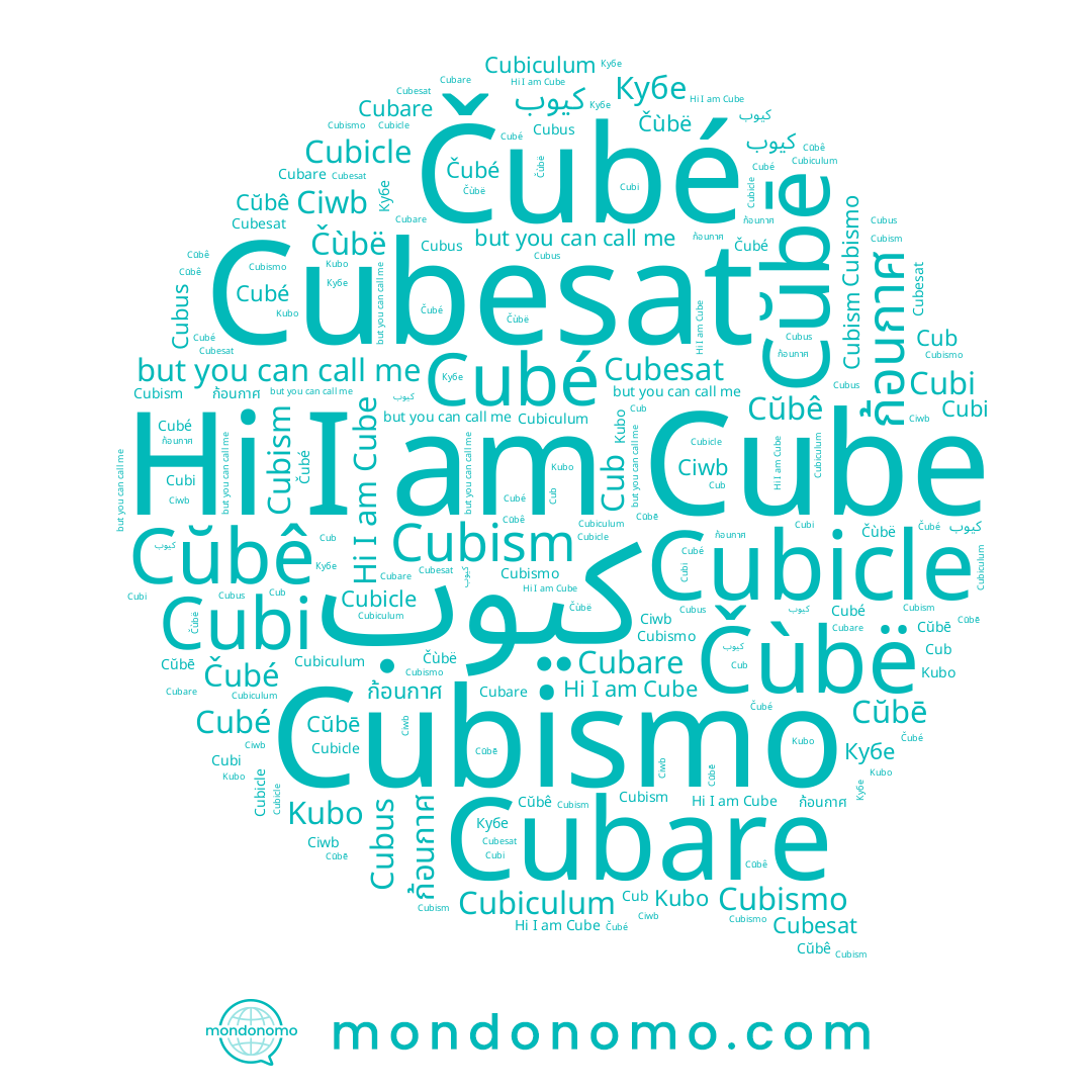 name Cubi, name Kubo, name Кубе, name Čùbë, name Čubé, name Cŭbē, name ก้อนกาศ, name Cube, name Cubare, name Cubismo, name Cubé, name Cŭbê