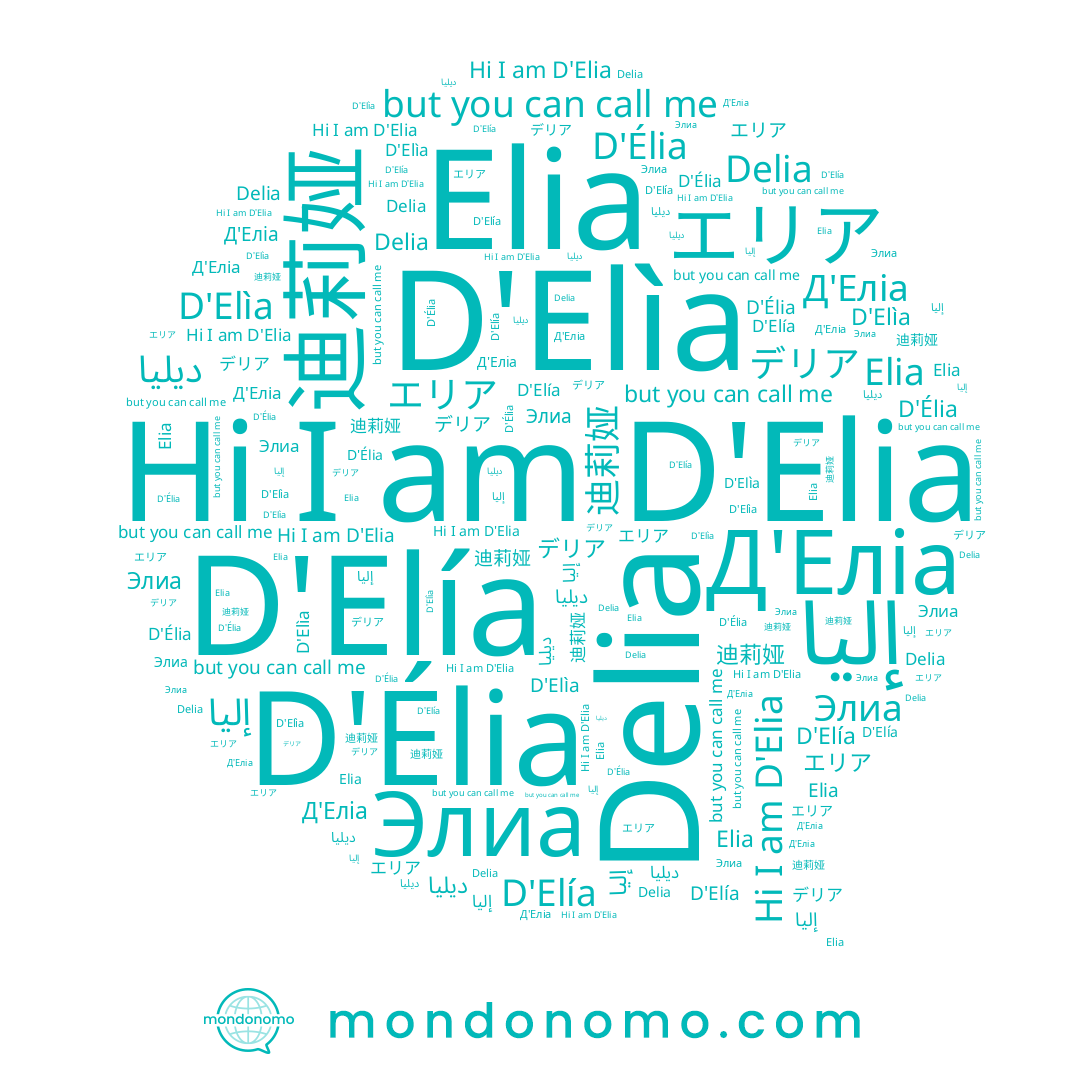 name Elia, name ديليا, name D'Elía, name Элиа, name D'Elìa, name D'Élia, name D'Elia, name エリア, name Delia, name Д'Еліа, name إليا, name 迪莉娅