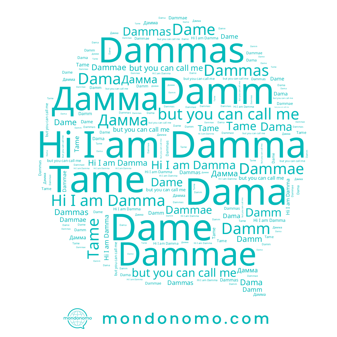 name Damm, name Dammas, name Dama, name Tame, name Dammae, name Dame, name Дамма, name Damma