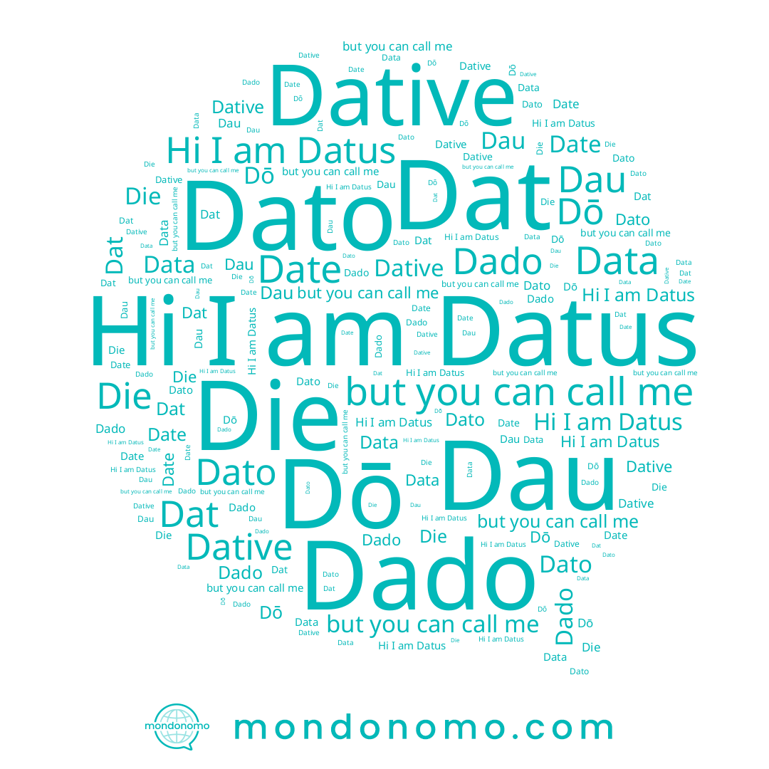 name Data, name Date, name Die, name Dat, name Dato, name Dative, name Dado, name Dō, name Dau, name Datus