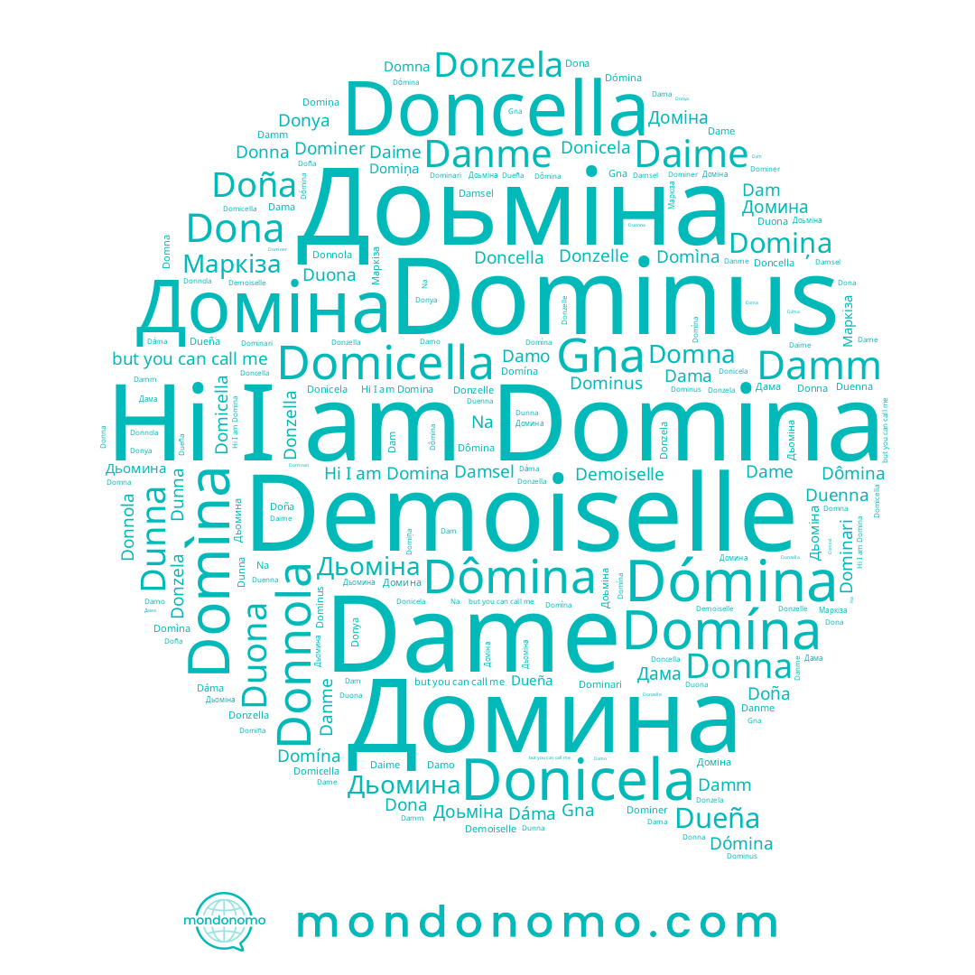 name Damm, name Donnola, name Domína, name Domna, name Дьоміна, name Na, name Donzela, name Donicela, name Damsel, name Doncella, name Домина, name Duenna, name Dunna, name Damo, name Доміна, name Dame, name Дьомина, name Donya, name Domiņa, name Domìna, name Donna, name Dama, name Daime, name Dona, name Danme, name Doña, name Dominer, name Dômina, name Domina, name Donzella, name Dómina, name Dam, name Domicella, name Donzelle, name Dueña, name Доьміна, name Dáma