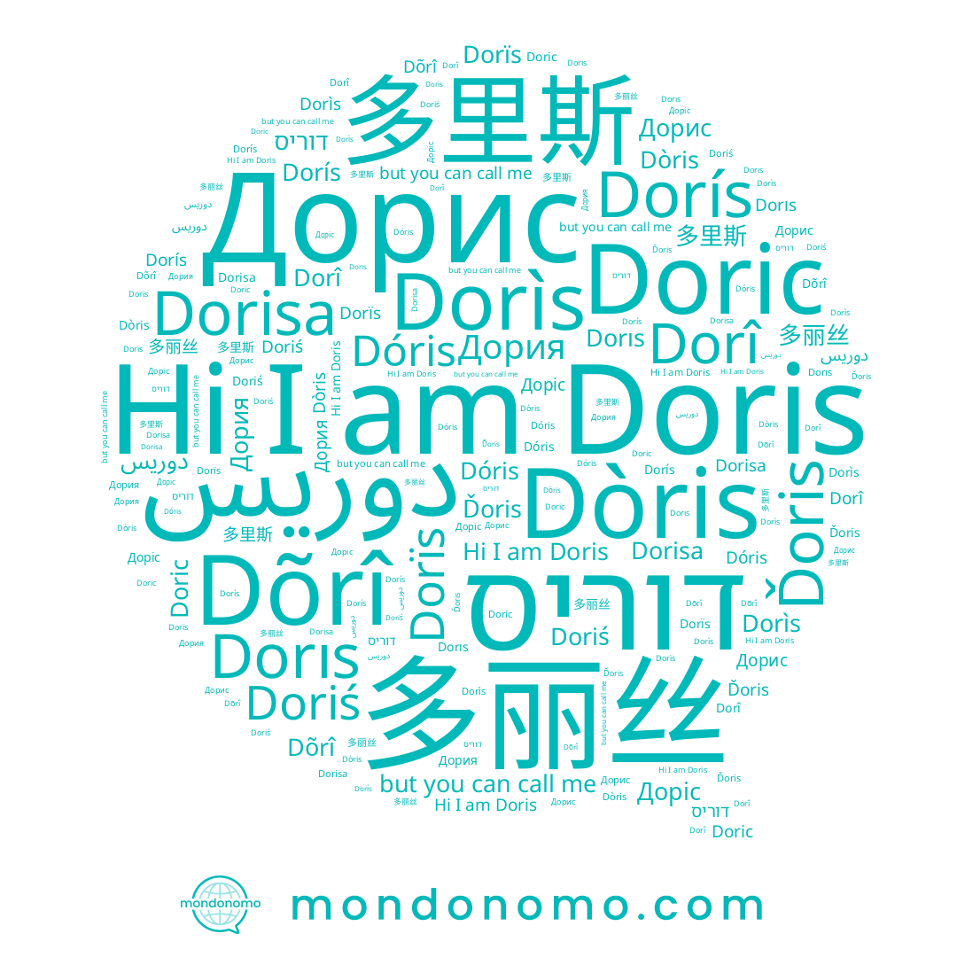 name Doriś, name 多里斯, name Dòris, name Dóris, name דוריס, name Dorisa, name Dorıs, name دوريس, name Доріс, name Dorìs, name Dorî, name Ďoris, name Дорис, name 多丽丝, name Dorís, name Doric, name Dõrî, name Dorïs, name Doris, name Дория
