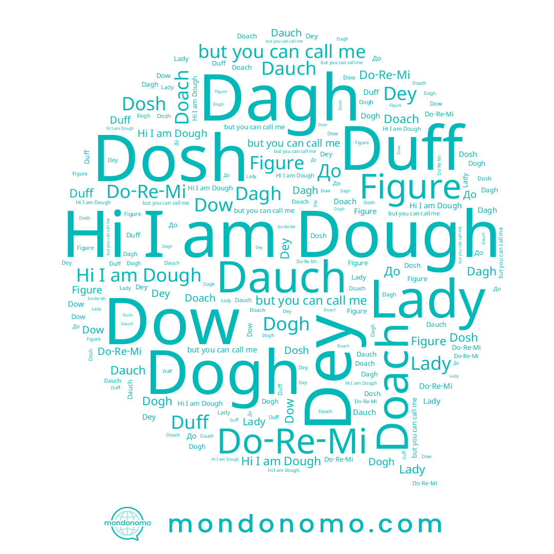 name До, name Dow, name Dey, name Dagh, name Dogh, name Doach, name Dosh, name Dough, name Dauch, name Lady, name Duff