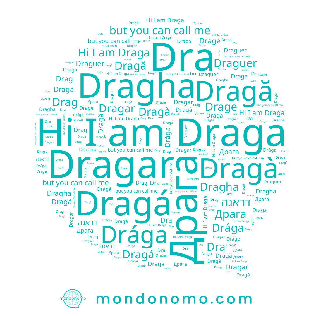 name דראגה, name Драга, name Draguer, name Dragar, name Dragha, name Dragá, name Drage, name Dragà, name Drag, name Dragă, name Draga, name Drága