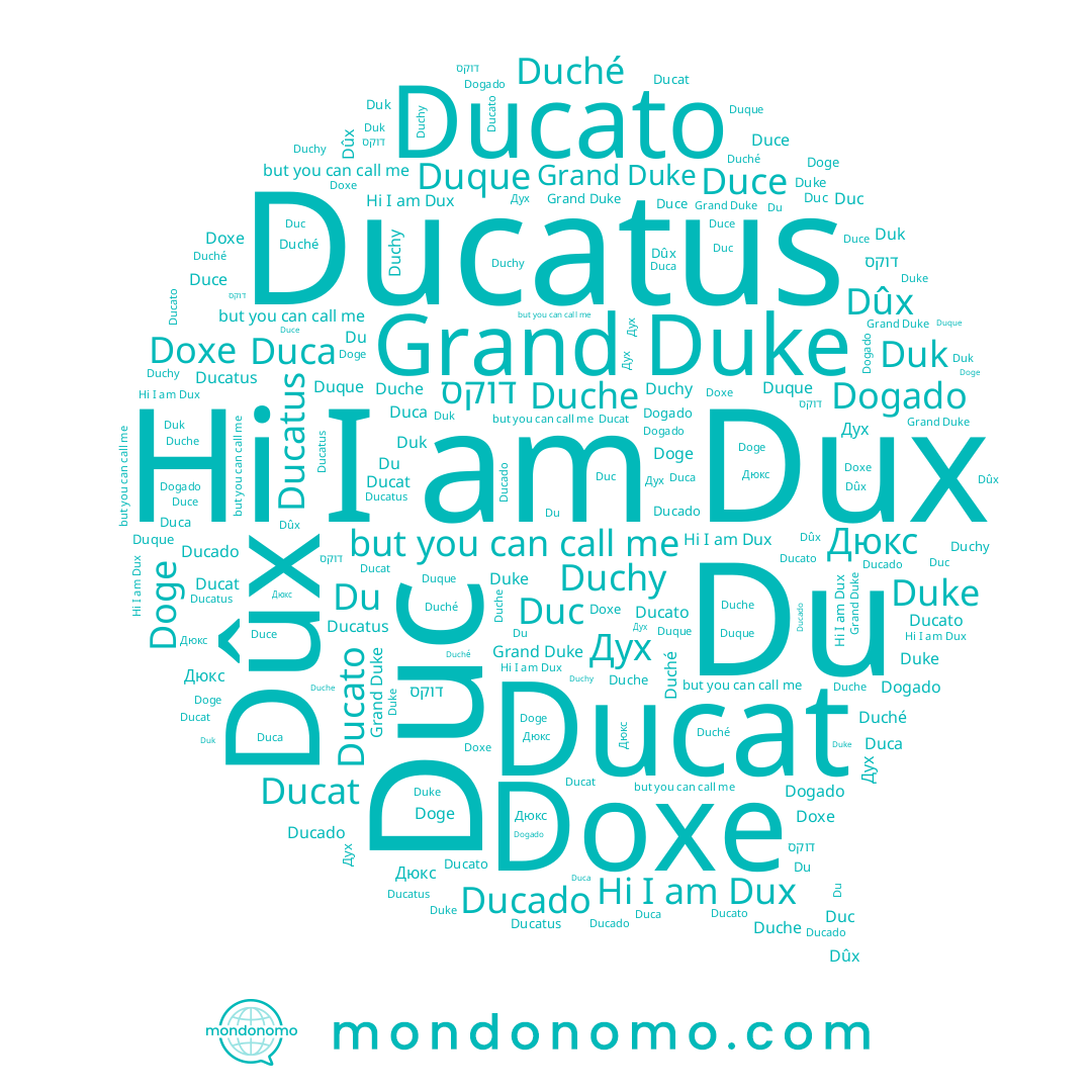 name Dûx, name דוקס, name Duk, name Duché, name Dogado, name Duche, name Ducado, name Doge, name Duce, name Ducat, name Grand Duke, name Du, name Duque, name Ducato, name Doxe, name Duke, name Дюкс, name Duca, name Дух, name Dux, name Duc