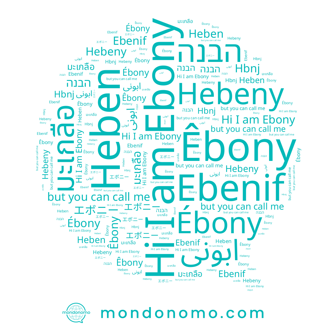 name Ébony, name Êbony, name มะเกลือ, name Ebony, name Hebeny, name Ebenif, name ابونى, name Heben, name הבנה