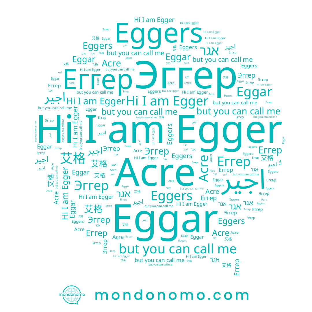 name Eggar, name Эггер, name Eggers, name Еггер, name 艾格, name Egger, name Acre, name אגר