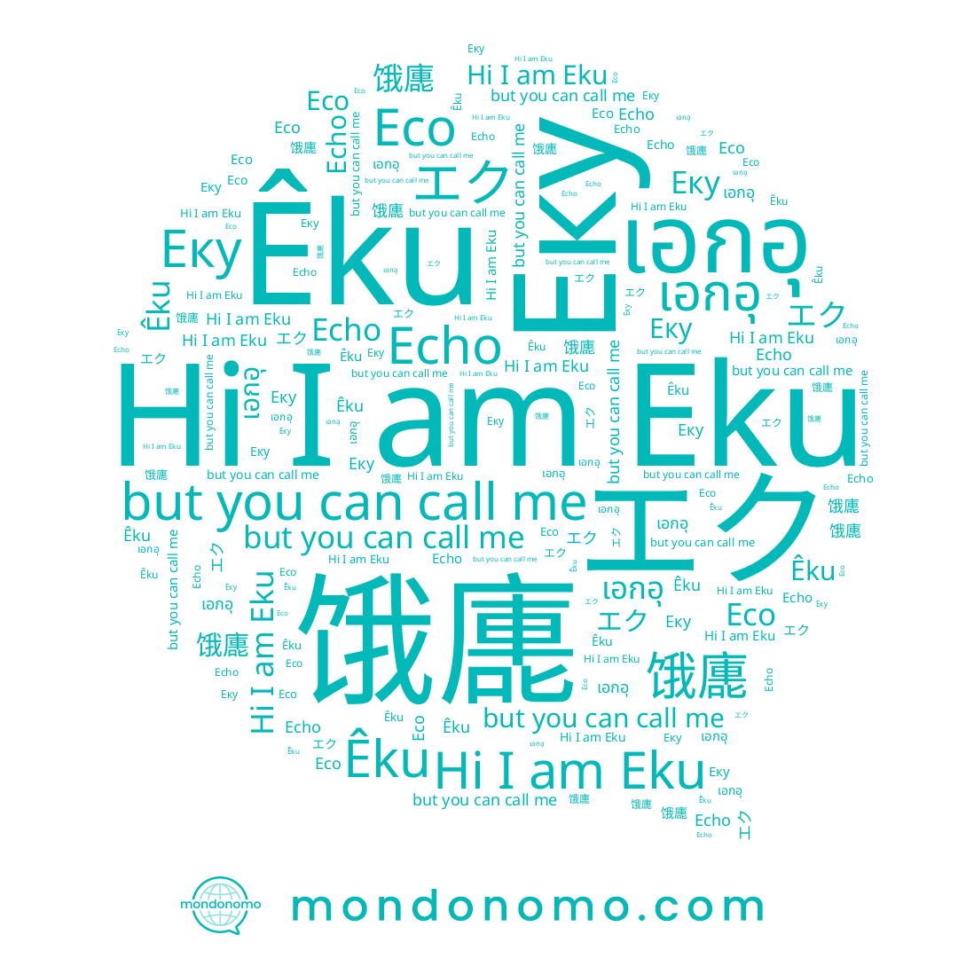 name เอกอุ, name エク, name Echo, name Eco, name Êku, name Eku, name Еку, name 饿廤