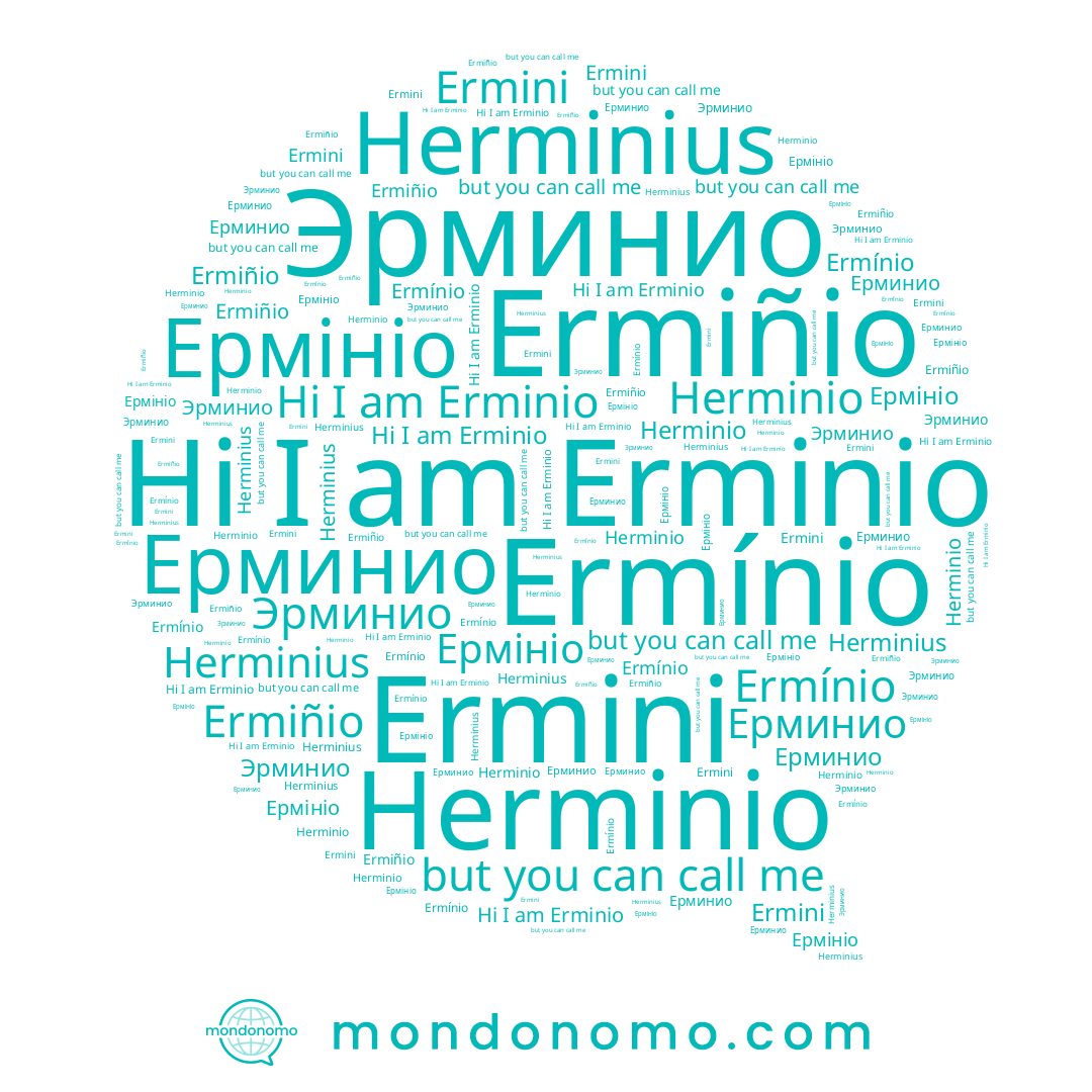 name Ермініо, name Ерминио, name Erminio, name Эрминио, name Herminio, name Herminius, name Ermiñio, name Ermínio, name Ermini