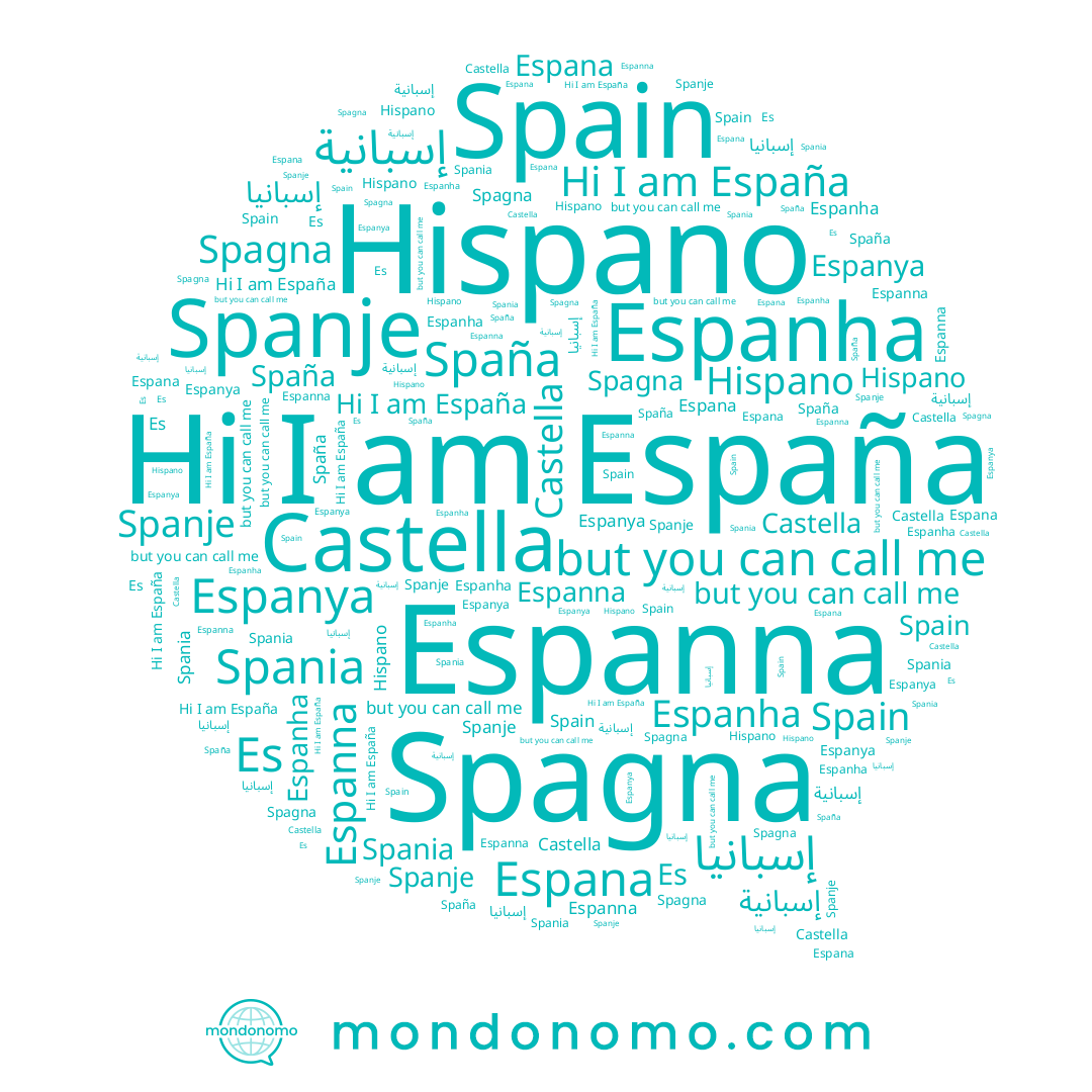 name إسبانية, name Castella, name Spain, name Espana, name Espanna, name Spanje, name Spagna, name إسبانيا, name Espanha, name Es, name España, name Spaña, name Espanya