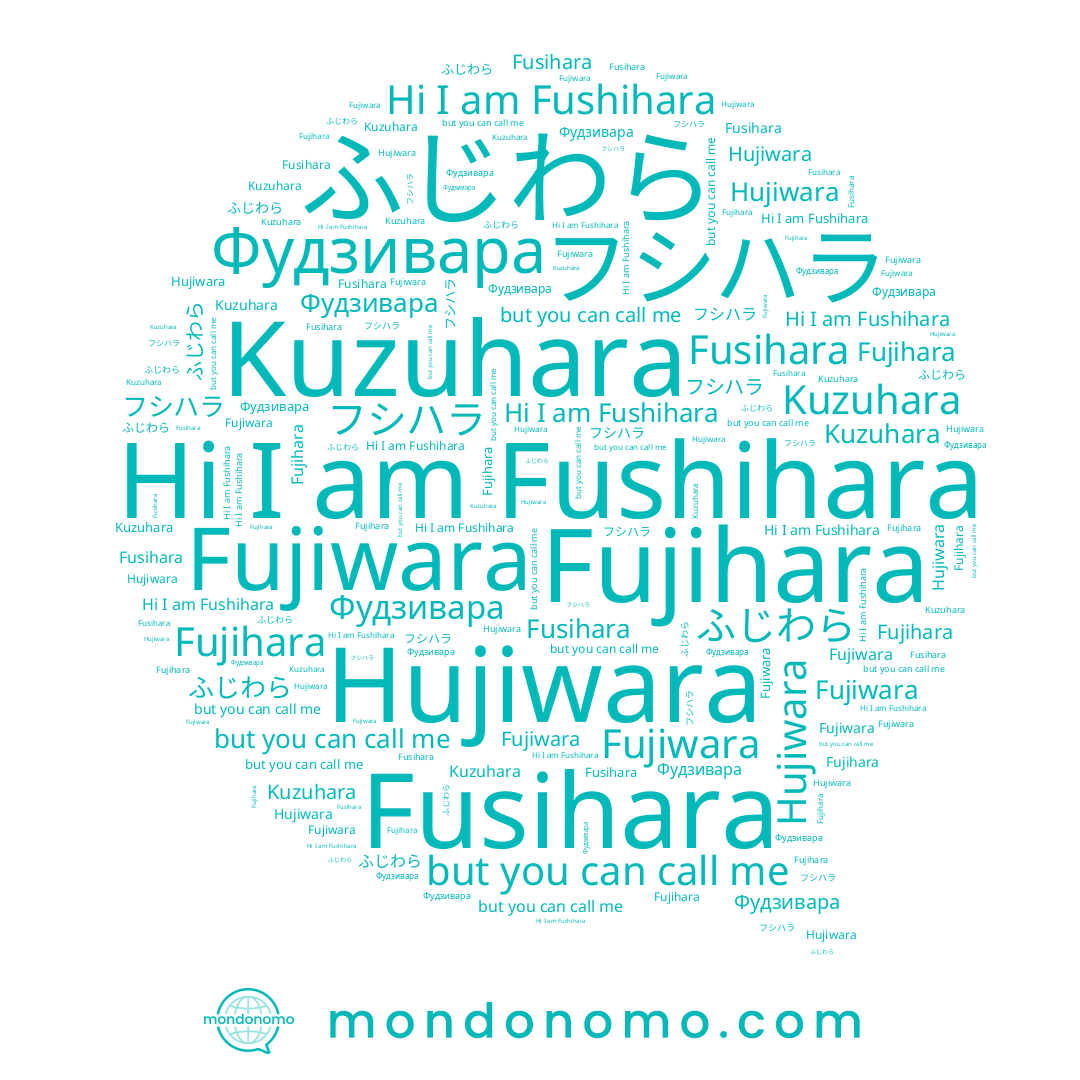 name Hujiwara, name フシハラ, name Fujiwara, name Фудзивара, name Fushihara, name ふじわら, name Fusihara, name Kuzuhara, name Fujihara