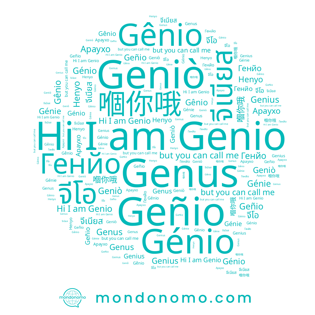 name Genio, name Генйо, name Gênio, name Араухо, name Génie, name Geniò, name Geñio, name 嗰你哦, name Genius, name Henyo, name Génio, name Genus