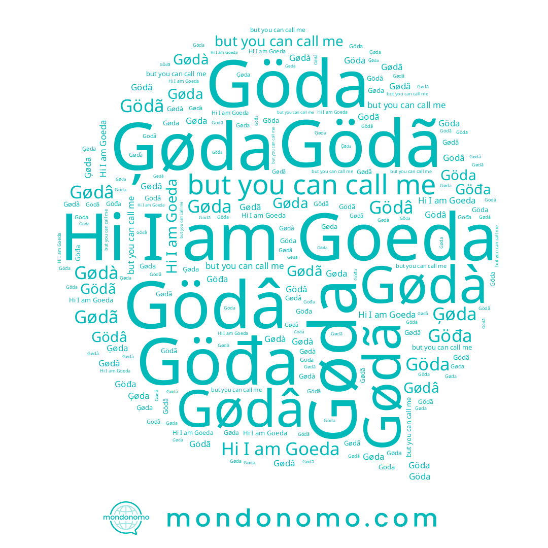 name Gøda, name Goeda, name Gödâ, name Gødâ, name Göđa, name Gödã, name Gødã, name Ģøda, name Gødà, name Göda