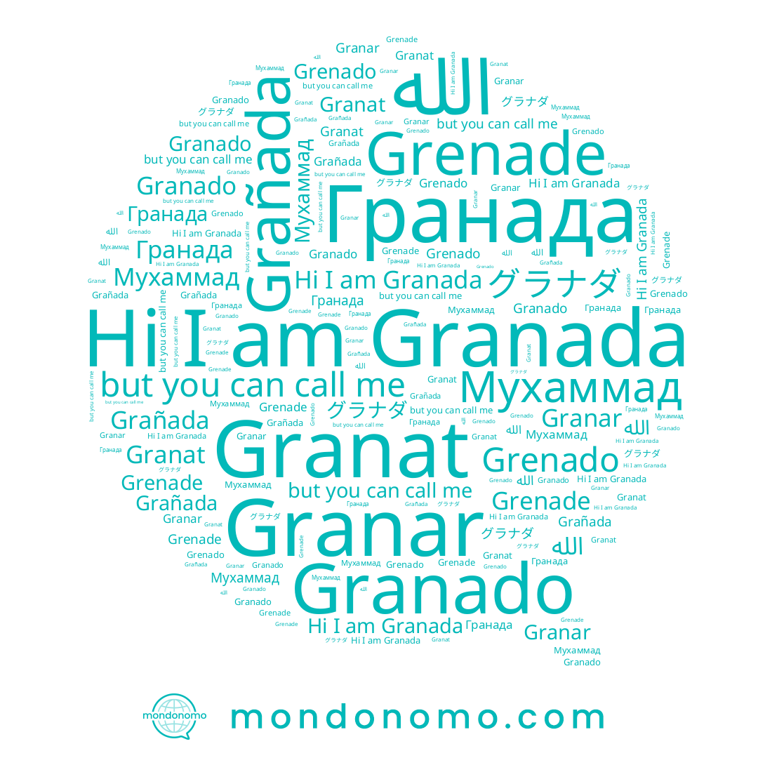 name Granado, name Granat, name グラナダ, name Мухаммад, name Granada, name Grañada, name Grenade, name Grenado