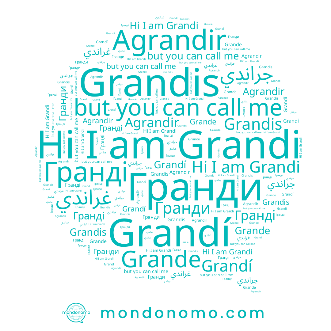 name Grandi, name Гранди, name Гранді, name جراندي, name Grande, name Grandí, name Grandis