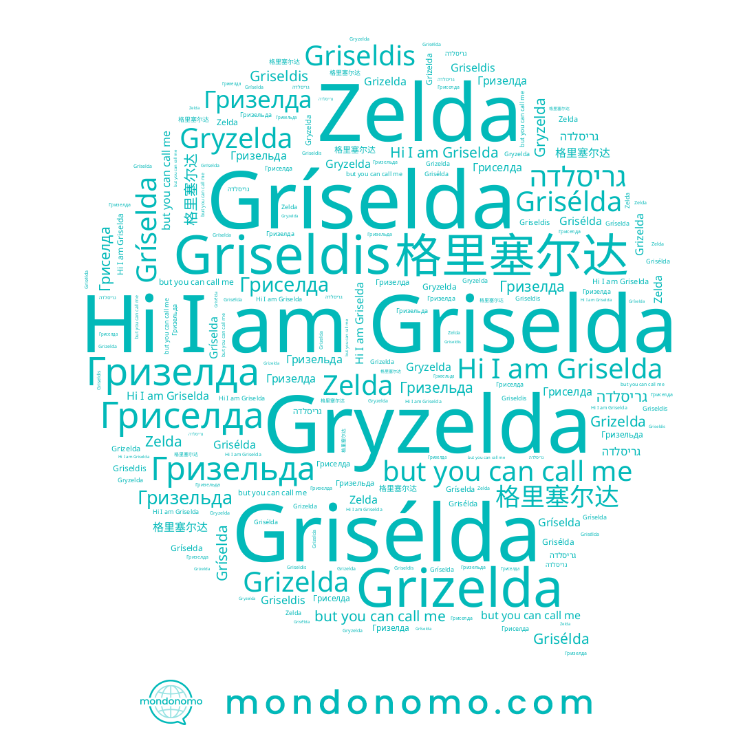 name Grizelda, name Gryzelda, name 格里塞尔达, name Griselda, name Гриселда, name Гризельда, name גריסלדה, name Гризелда, name Grisélda, name Gríselda, name Zelda, name Griseldis