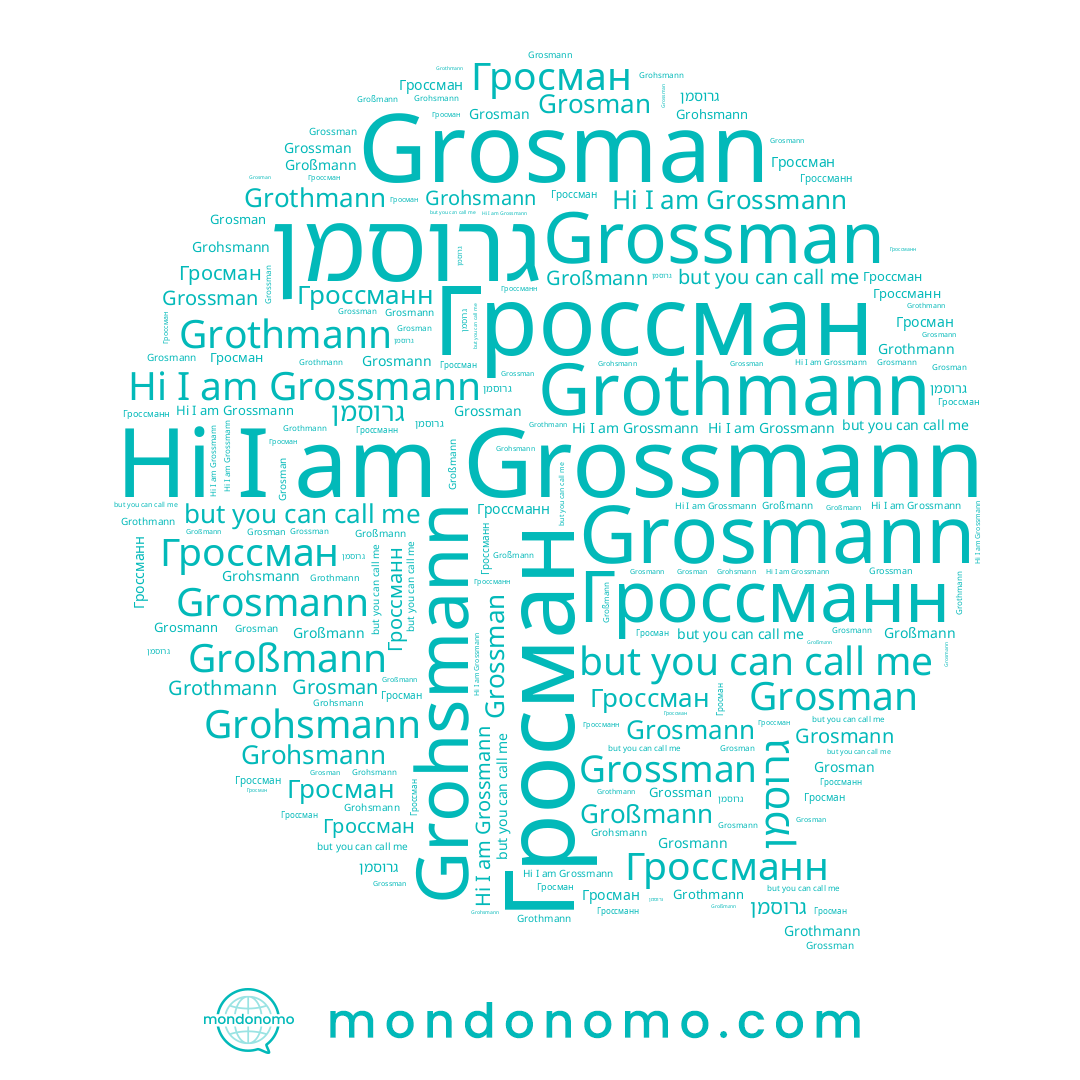 name גרוסמן, name Grothmann, name Grosman, name Grossman, name Гроссман, name Großmann, name Гросман, name Grohsmann, name Гроссманн, name Grosmann, name Grossmann