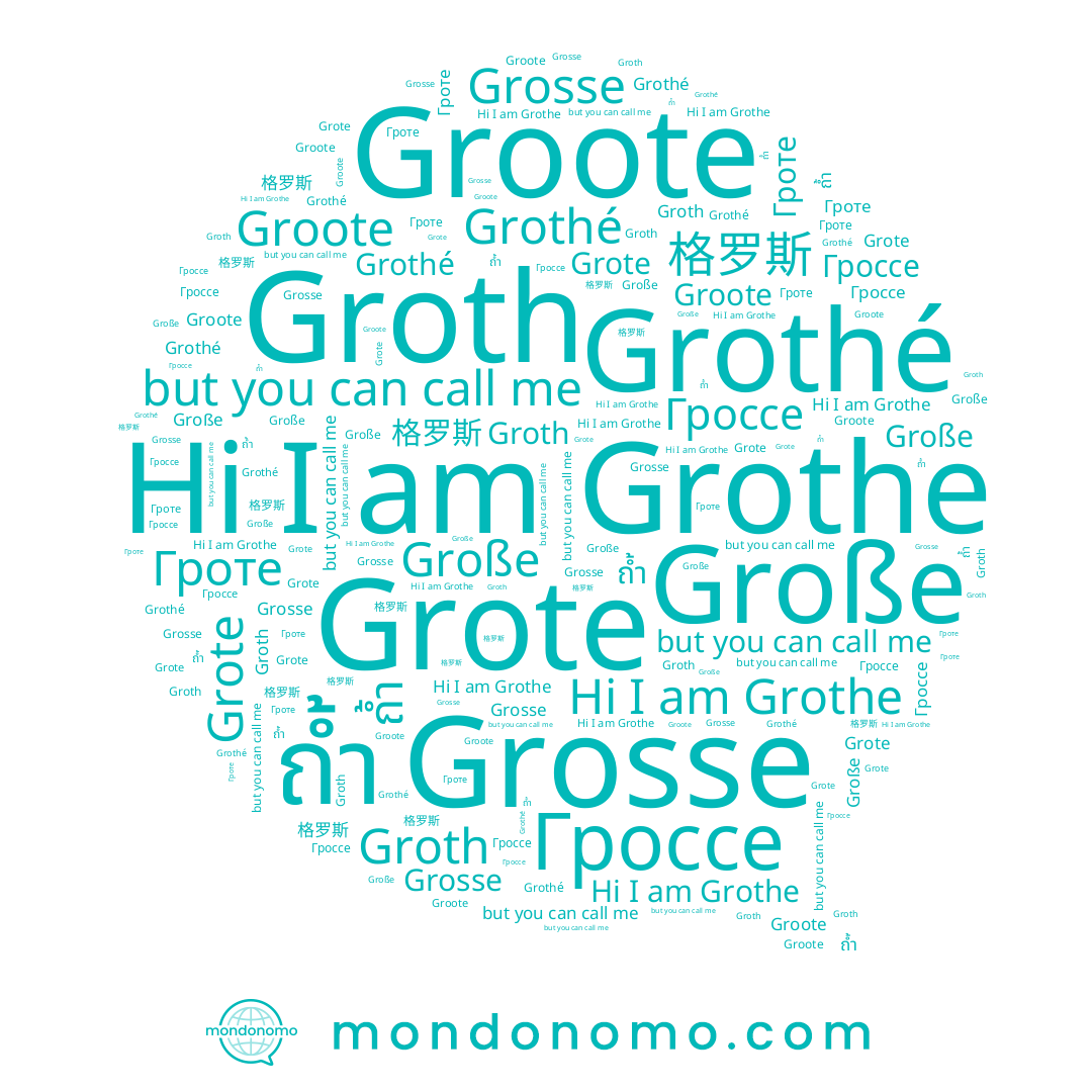 name Гроте, name Grosse, name Groote, name Grothe, name Grothé, name Гроссе, name Grote, name ถ้ำ, name Große, name Groth, name 格罗斯